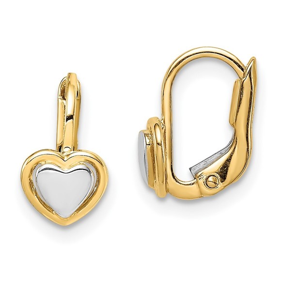 14k Madi K Two-Tone Children´s Heart Hoop Earrings,All Products : American Fashion Style Bags On Sale 14k Madi K Two-Tone Children´s Heart Hoop Earrings,All Products : American Fashion Style Bags On Sale